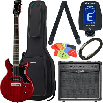 Harley Benton DC-Junior Faded Cherry Bundle 514578 фото